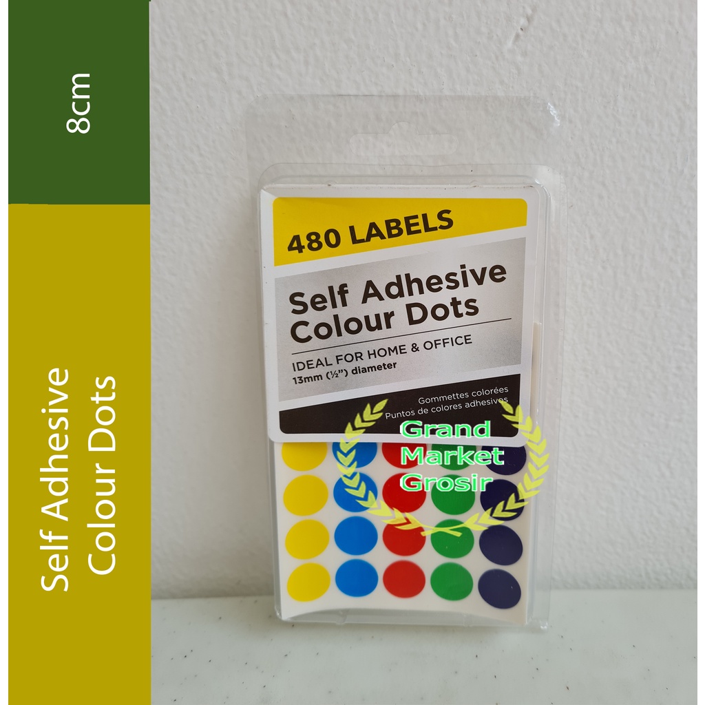 

Self Adhesive Colour Dots 480 Labels
