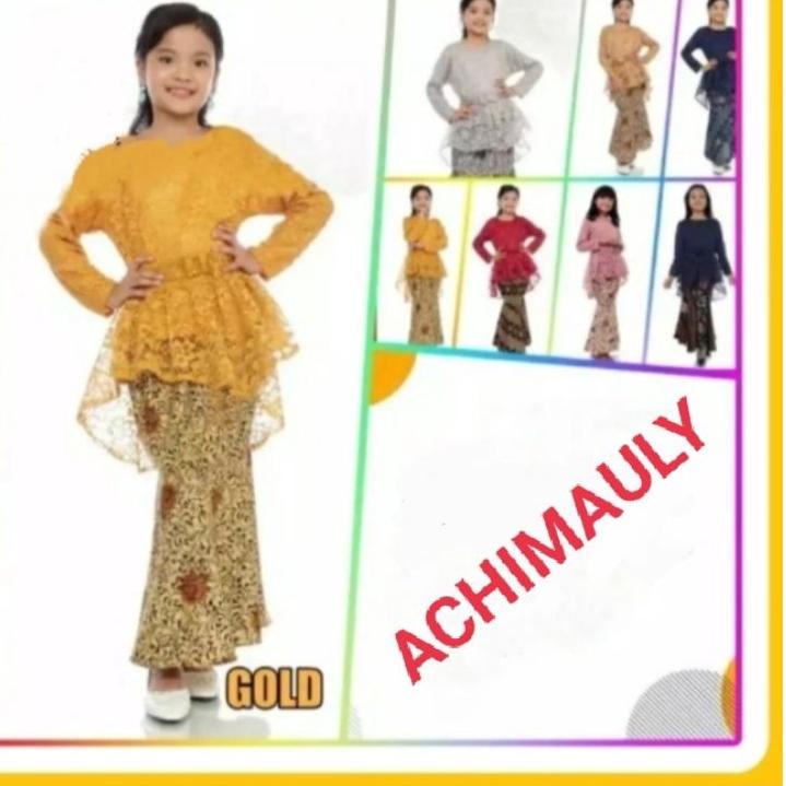 Harga Bersahabat.. SETELAN BAJU KEBAYA BROKAT ANAK PEREMPUAN/ KEBAYA GOTIK ANAK .. BUAT UMUR 4,5,6,7