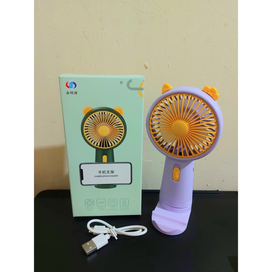 Enak- Kipas Angin Mini Portabel/Kipas Tangan Bisa Buat Holder Hp/Kipas