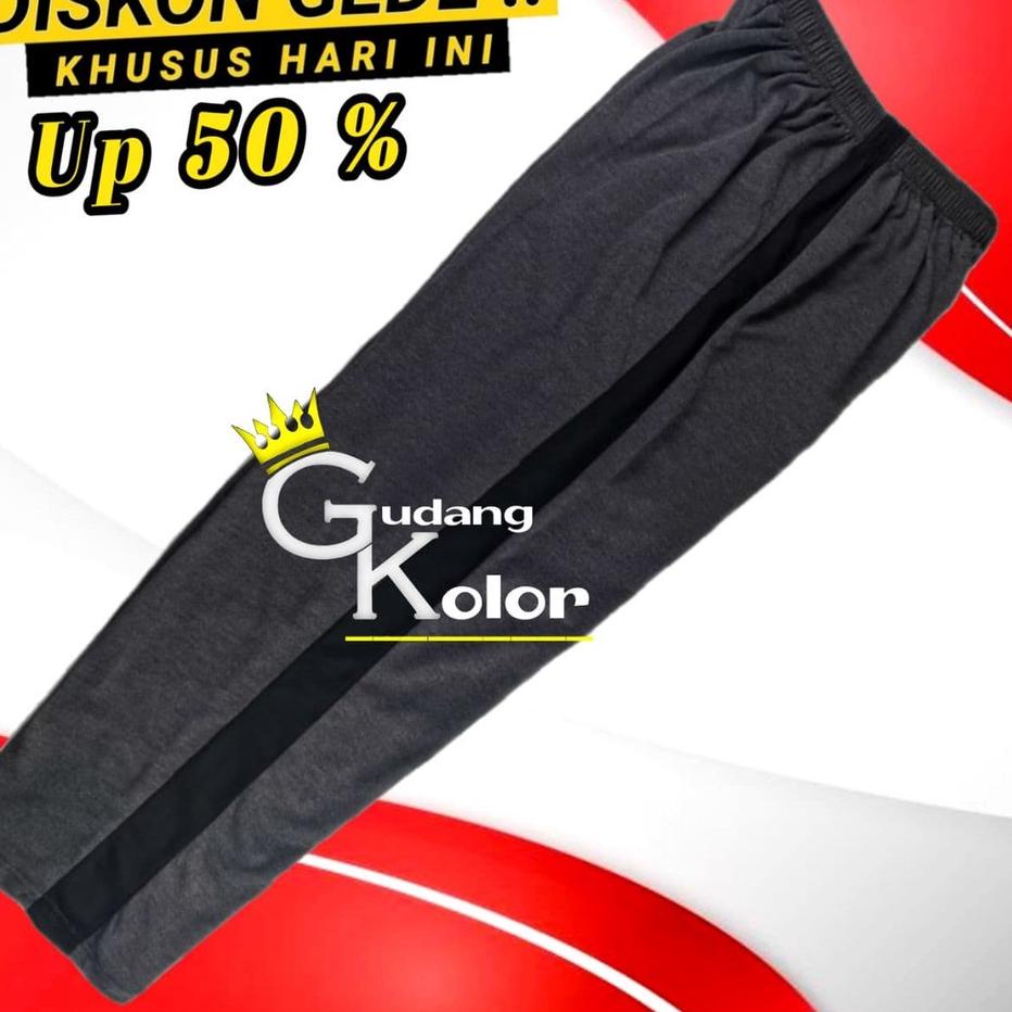 Harga Bersahabat.. Celana Trening Pria Big Size Jumbo Polos Santai Terening Panjang Pants Training L