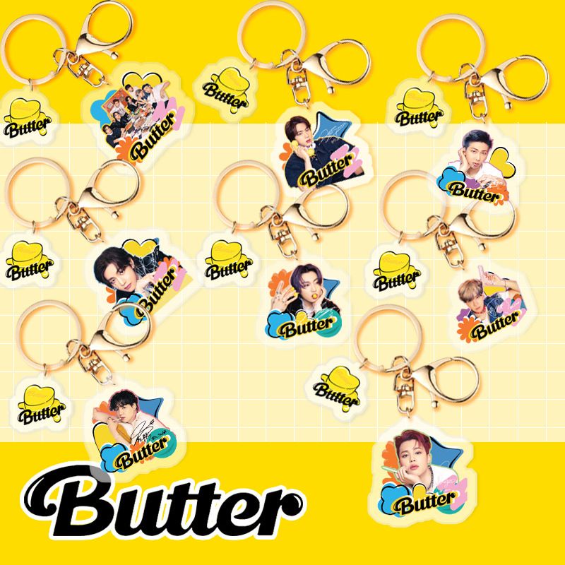 [BS] BISA COD Gantungan Kunci Butter CD BTS BT21 Key Chain KPOP - KP997