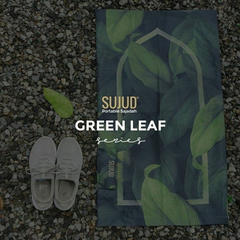 Sajadah Saku Lipat Premium Anti Air by Sujud Green Leaf | Sajadah Travel Portable