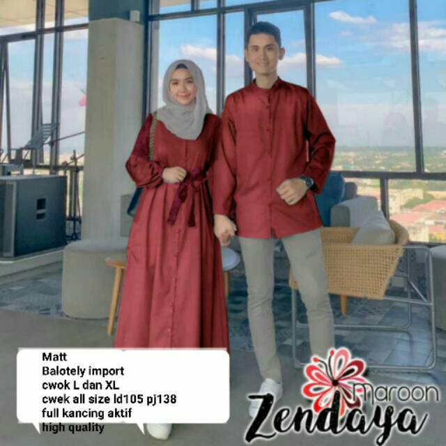 COUPLE BALOTELLY/KEMEJA PRIA DAN GAMIS/COUPLE MURAH/COUPLE PESTA/BATIK HALUS/BATIK PEKALONGAN/COUPLE