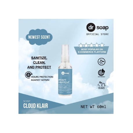 Dr soap Gadget Sanitizer 60ml (Cloud Klair)