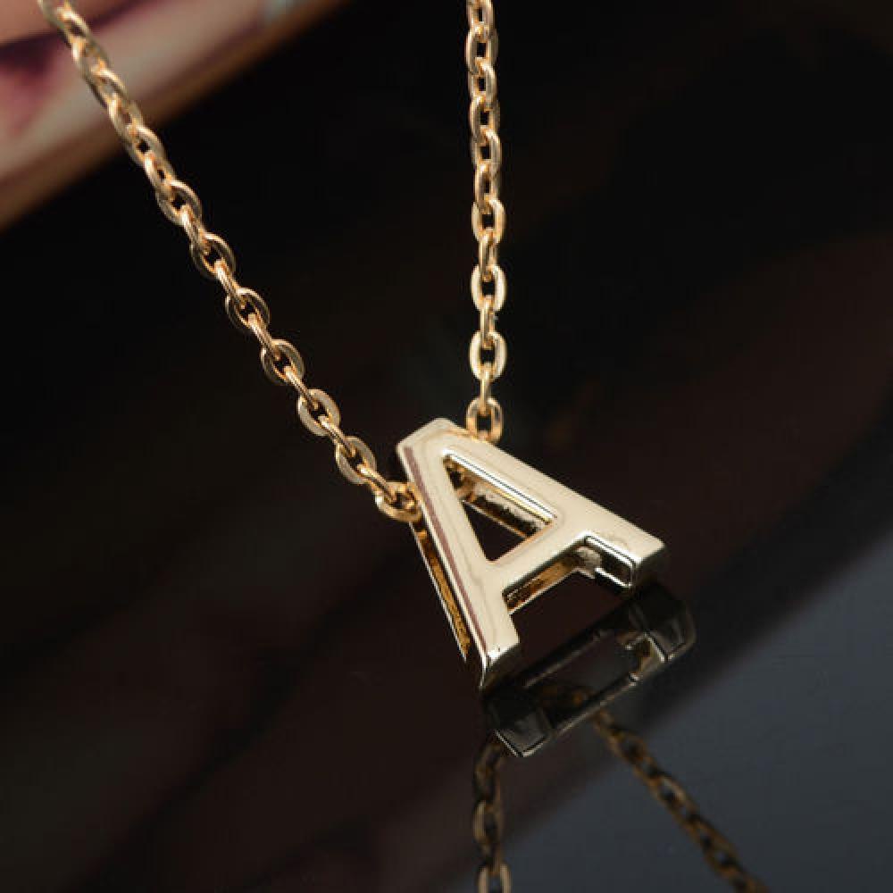 ❈ROWAN❈ Letter Pendant Gift Stylist Necklace Letters Fashion Style Gifts Unisex Lady Alphabet