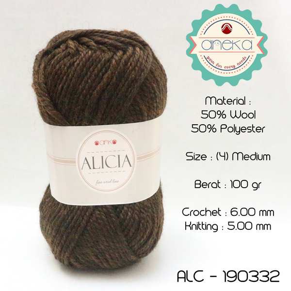 Benang Rajut Wool Alicia Yarn - 190332