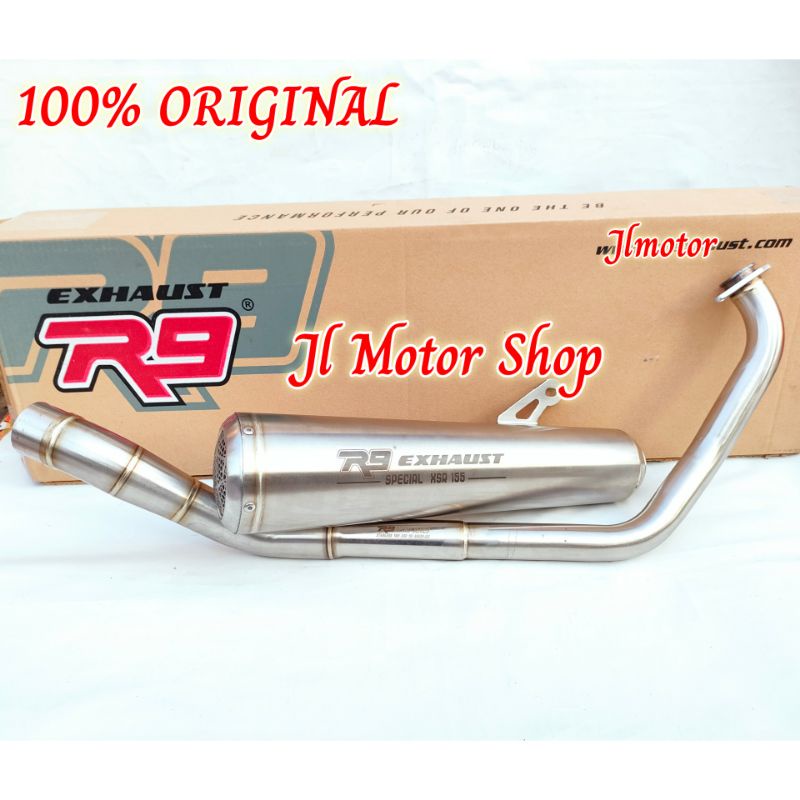 Knalpot R9 Retro Series Kawasaki W175 W 175 - Yamaha XSR 155 XSR155 Stainless Full System Original