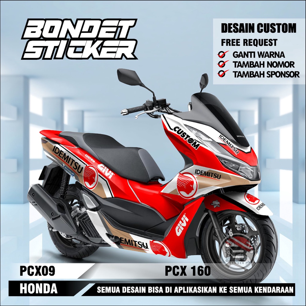STICKER MOTOR - DECAL MOTOR HONDA PCX 160 FULL BODY