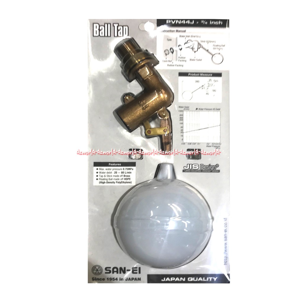 San-Ei Ball Tap Floating Ball Valve Pelampung Air Tandon 1.9L Katup Pipa Bola