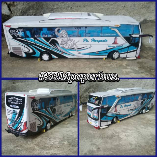 Miniatur Papercraft Bus Haryanto -Bronxet-