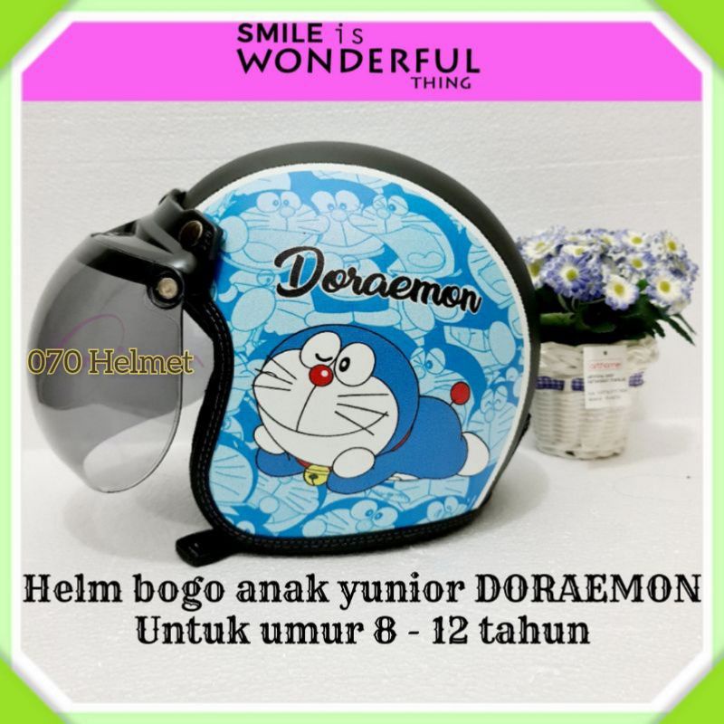 Helm bogo anak karakter junior Doraemon rileks