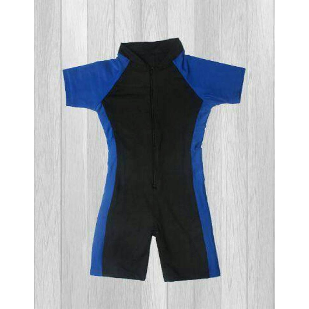 Ariza Sport Baju Renang Anak Diving Import Hitam - Biru