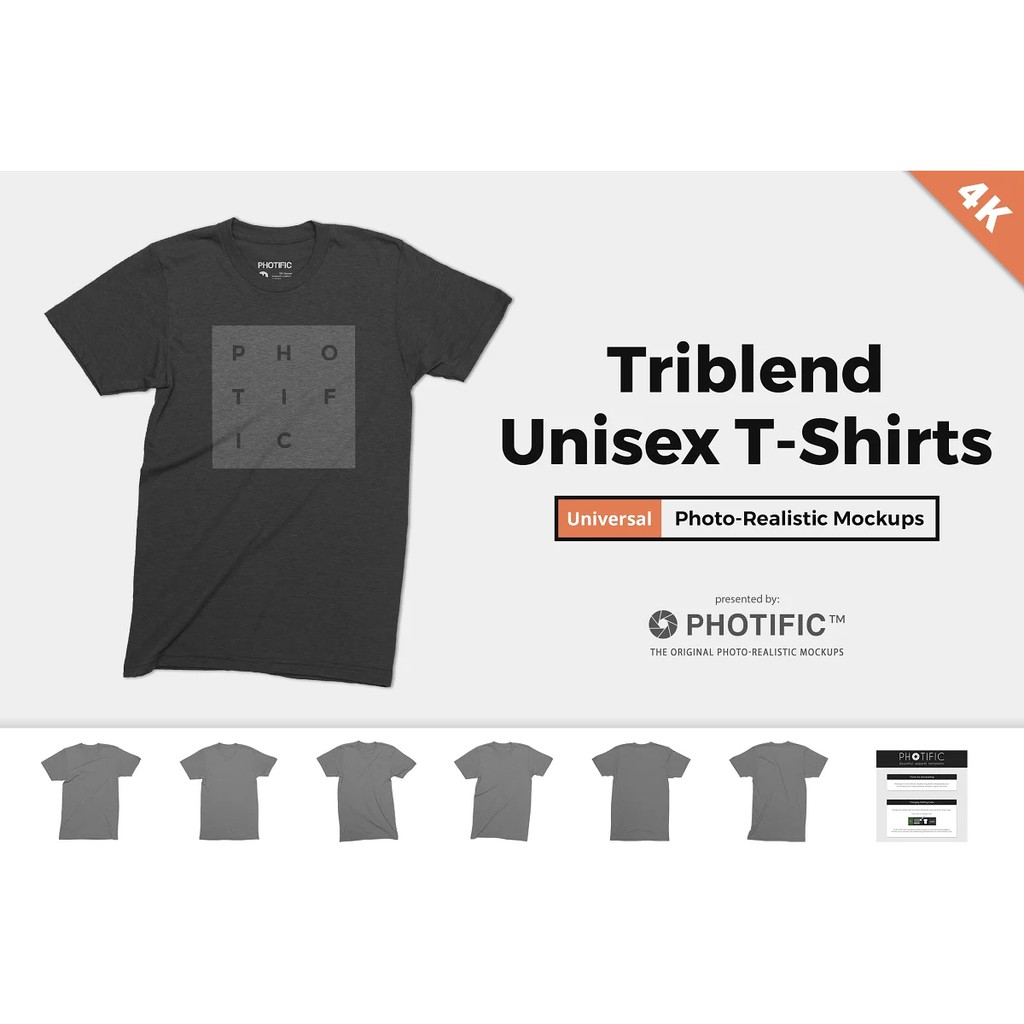 T-Shirt Unisex Mockups Set - Photoshop