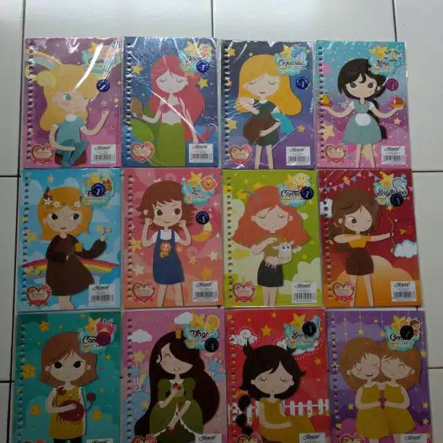 Kertas Isi Binder Loose Leaf Gambar Lucu Zodiak Karakter Komik Harvest