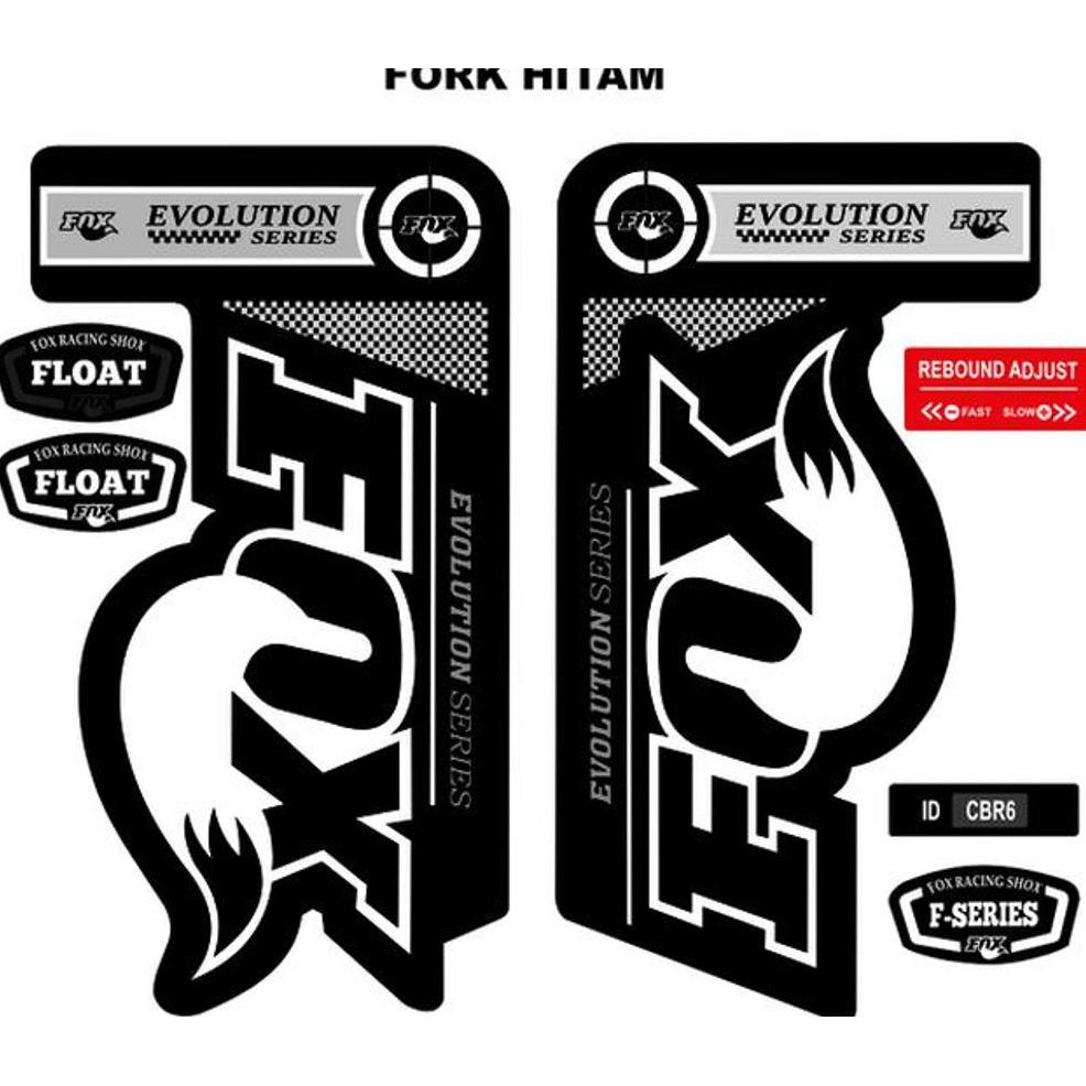 Sticker Fork Fox Evolution 2013 ( fork Hitam)