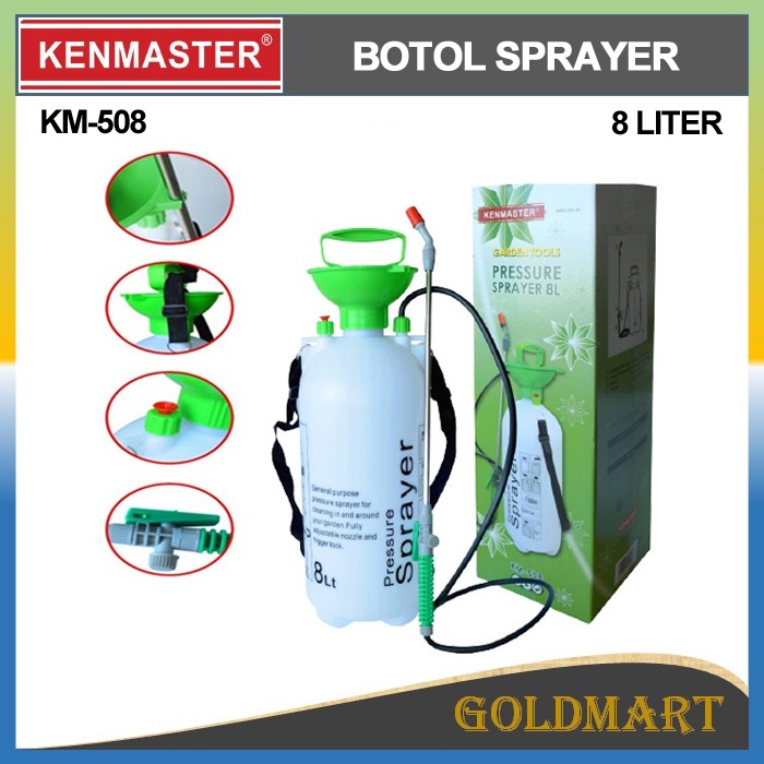 Botol Pressure Sprayer 8 liter / Kenmaster Botol Pompa Serbaguna