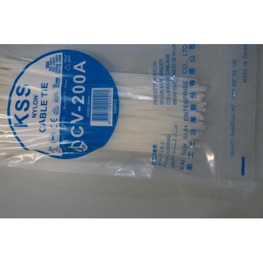 

✻ Kabel Ties KSS CV 200 A isi 100pcs (hitam/ putih) - Putih ➺