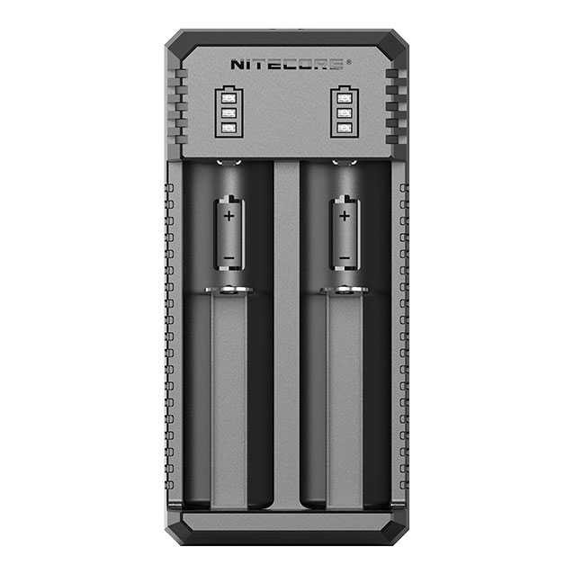 Terbaru ! NITECORE Charger Baterai Universal 2 Slot for Li-ion &amp; NiMH - UI2