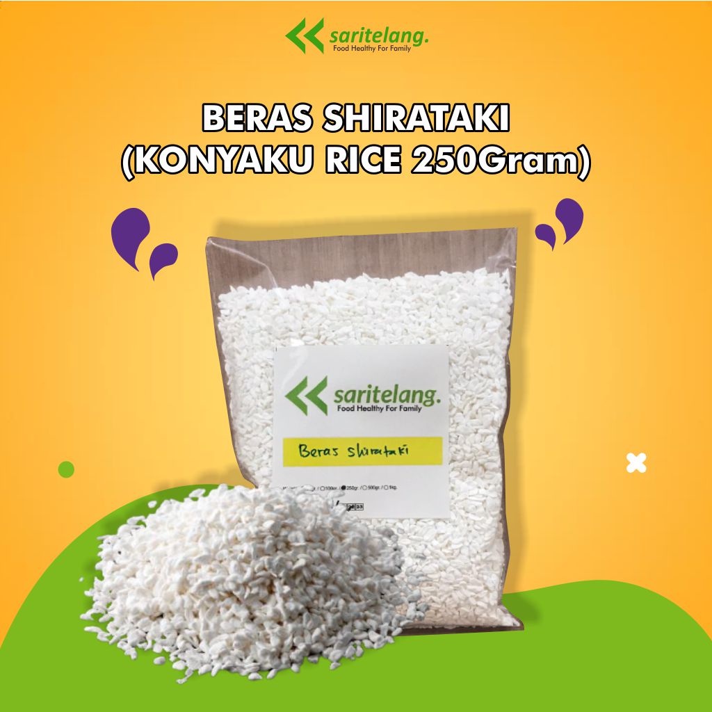 

Shirataki Konnyaku Rice / Beras Shirataki Konyaku 250Kg (Low Carb Konyaku Rice - Beras Rendah Kalori)