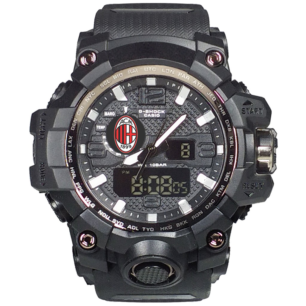 (Istimewa Bossque) Jam MILAN Double Time Full Black (Exclusive)