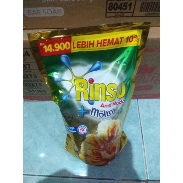 rinso + molto cair murah 625ml