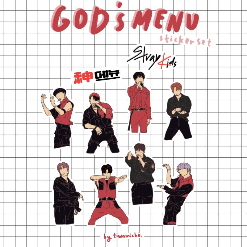 

Fanart Deco Sticker GOD'S MENU [Stray Kids] for Daily Life