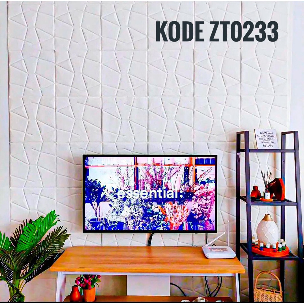 Wallpaper Walpaper Walpeper Dinding 3D Kamar Tidur Foam Murah 70 x 77 cm r Stiker Bata Putih 3MM-1