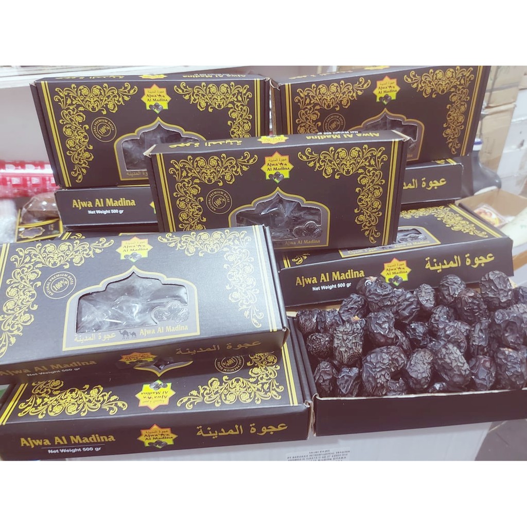 

kurma ajwa/kurma nabi 500gr KEMASAN DUS