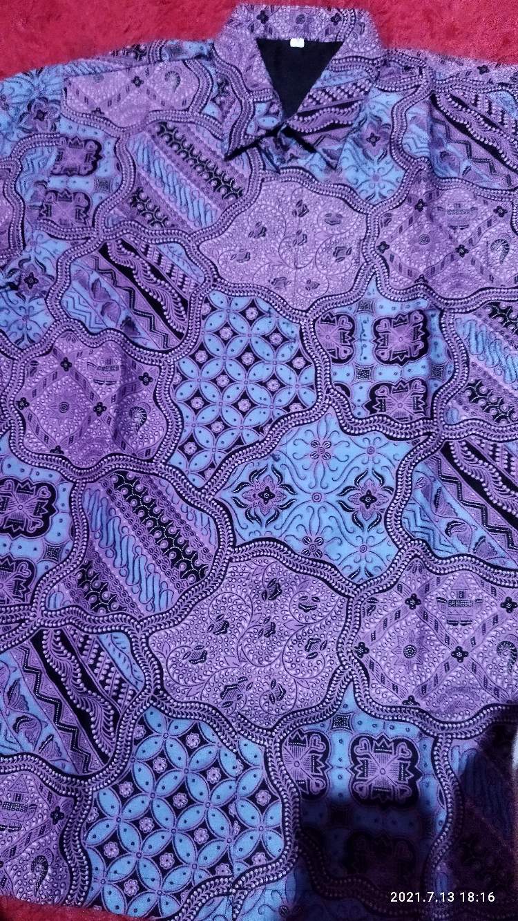 Kemeja Batik Dewa Wangsa Ungu Original Martowiro Katun Halus Primisima Full Furing