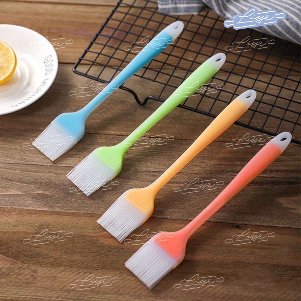 Spatula Kuas Silicone Rainbow Kue Masak Food Brush