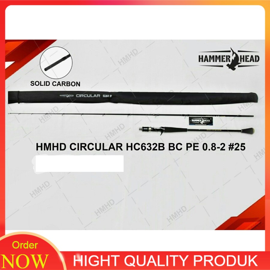 [PROMO SPECIAL] Joran Pancing HAMMERHEAD Circular HC632B Bait Casting PE 0.8-2.0 Murah
