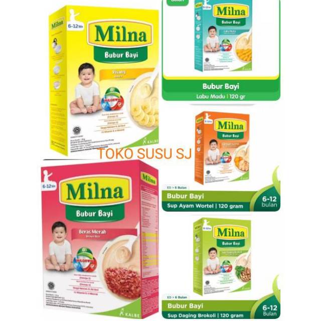 MILNA BUBUR BAYI 6+ 120 GR 6-12 bulan/120gr