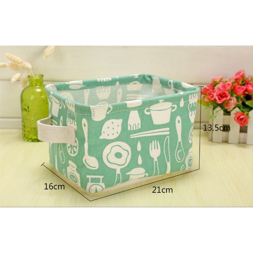 Desktop Storage Keranjang Multifungsi Kosmetik Organizer Box Motif