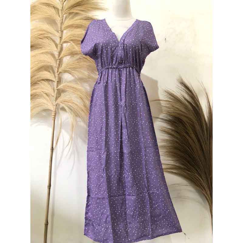 Dress Manohara Bali Panjang Mawar-Spot Plum