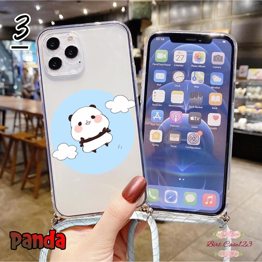 Softcase Slingcase Lanyard Bening PANDA Xiaomi Redmi Note 5a 6 7 8 9 10x Poco X3 M3 Pro BC4203
