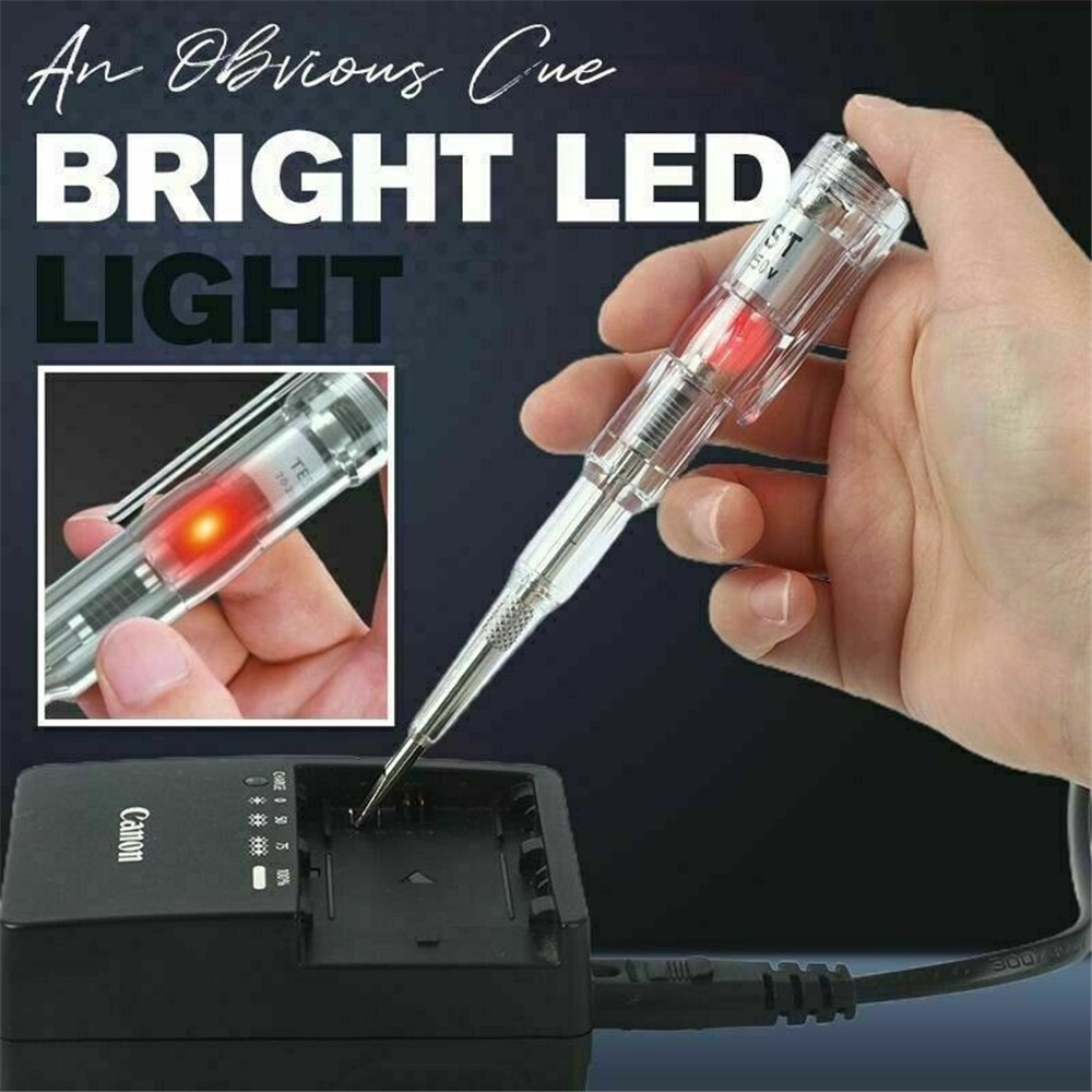 (Cod Tangding) Responsive Pen Tester Tegangan Listrik Dc Anti Air Dengan Lampu Led