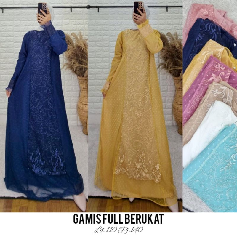 Qory Gamis Tille Mix Brukat
