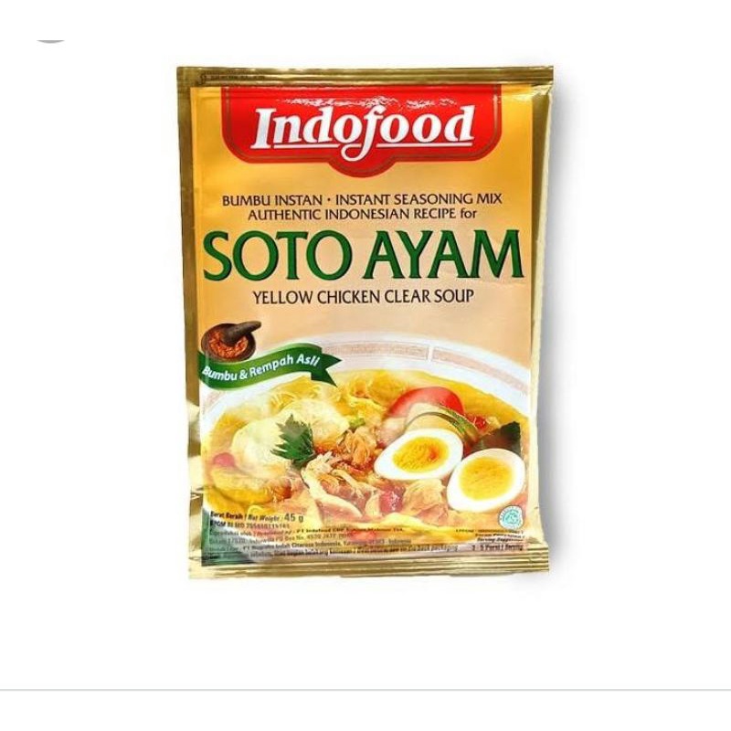 

Indofood Soto Ayam 45 gram.