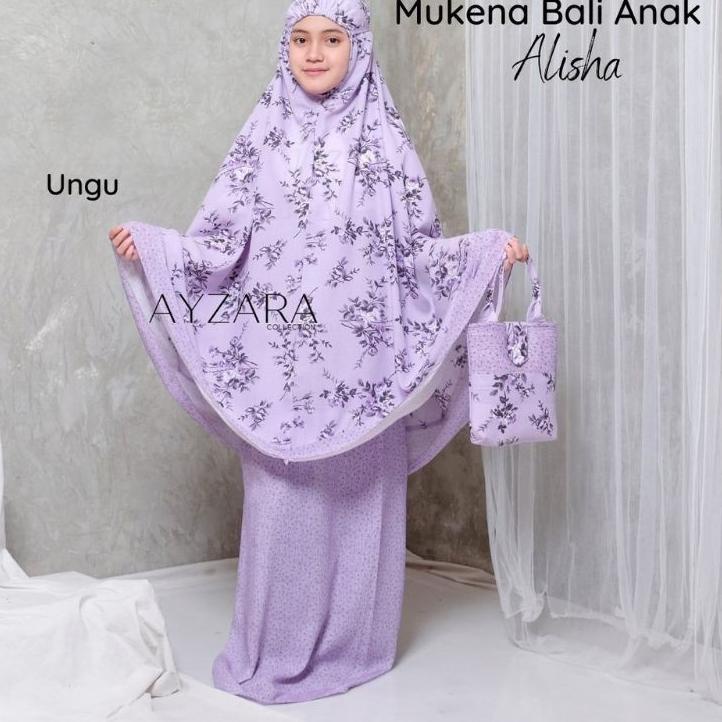 Terlaris.. Mukena Anak Bali Alisha  Katun Rayon Adem Ayzara