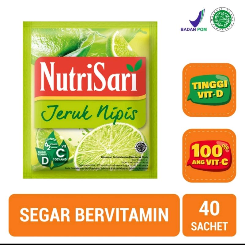 

NutriSari Jeruk Nipis Isi 40 Sachet - Minuman buah Vitamin C