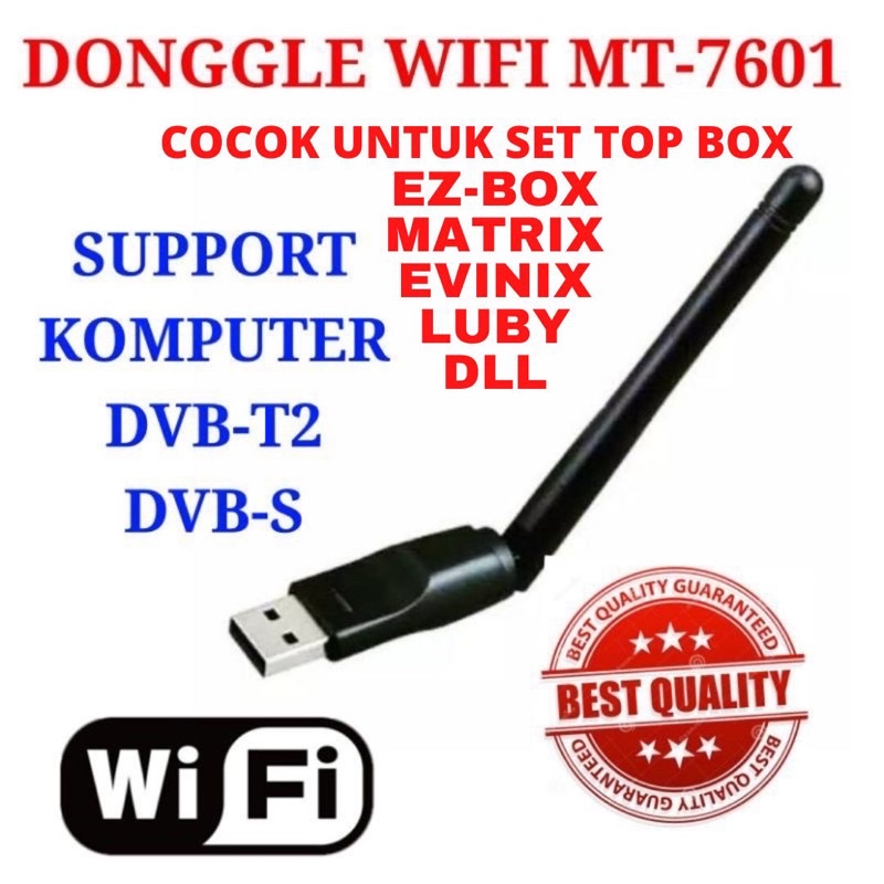 DONGLE DONGGLE WIFI MT-7601 PC LAPTOP SET TOP BOX 150Mbps