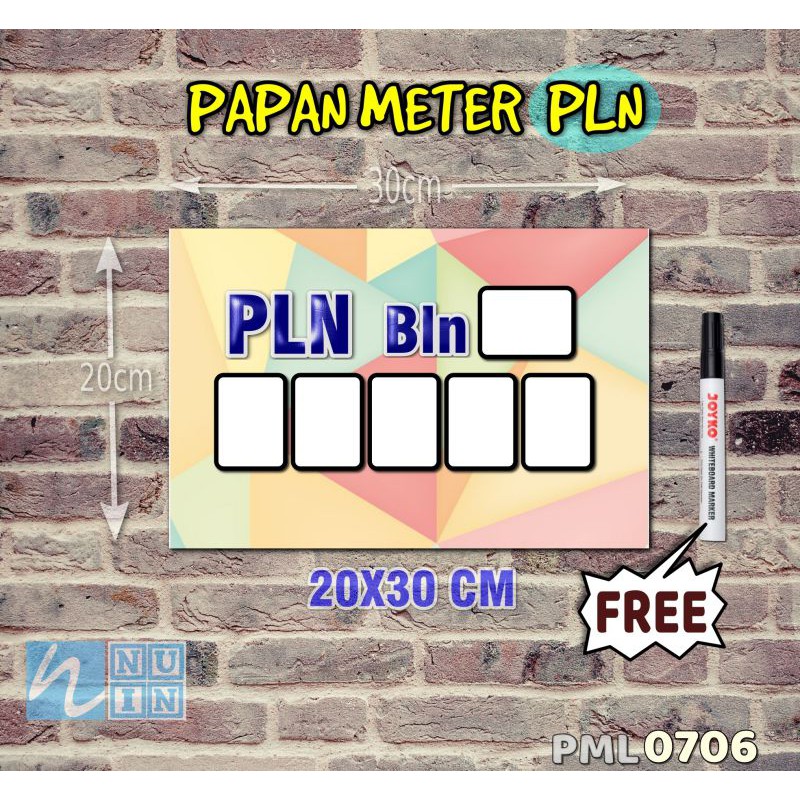 

Nuin Papan Meter Listrik PLN PAM motif Unik - Pastel 06