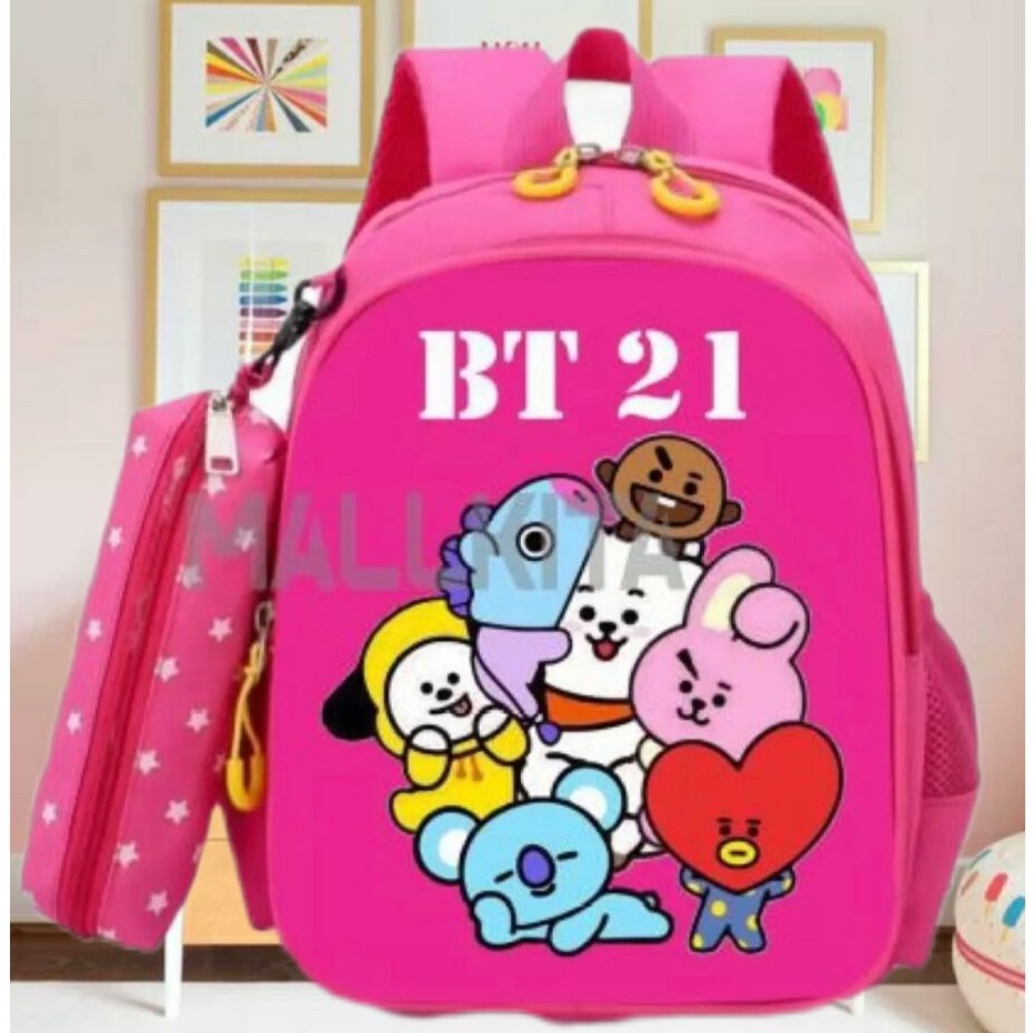 TAS RANSEL ANAK SEKOLAH TK SD BTS21//RANSEL MURAH ANTI AIR