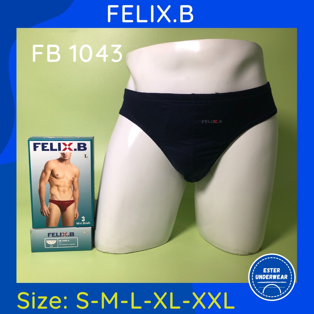 Celana dalam Pria karet kecil Felix.B  FB 1043 ISI-3 PCS