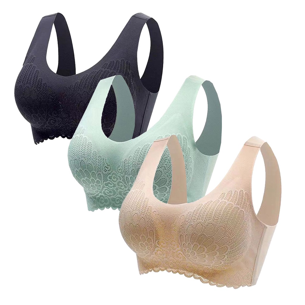 BV.ID •BR842 BH BRA SEAMLESS LACE PUSH UP TANPA KAWAT BRALATE ELASTIS DENGAN BUSA BAHAN HALUS - BRA MURAH KOREA