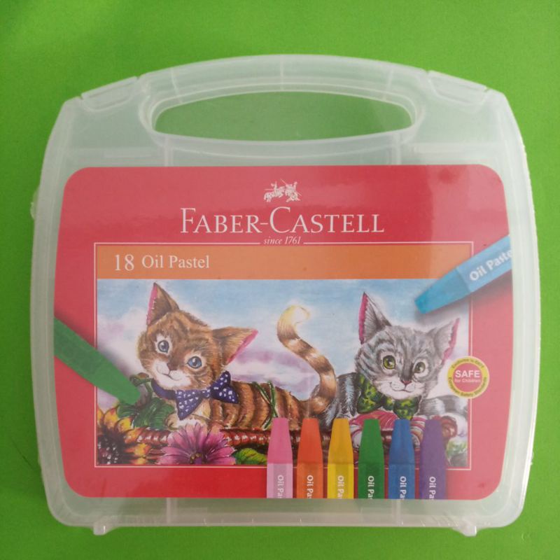 

Crayon Oil Pastel Faber castell 18 warna eco free packing kardus