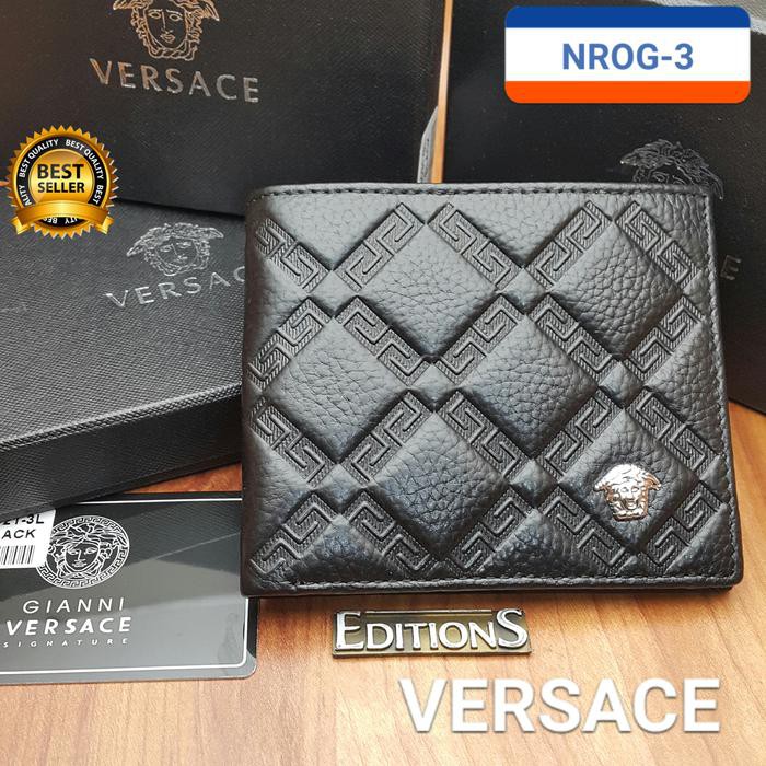 Dompet Pria Kulit Asli Import Murah Versace Nrog- 3 New Editions