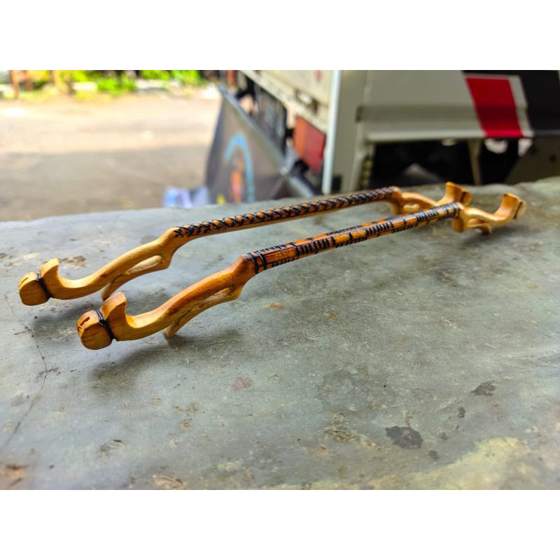 Tangkringan Burung Pleci Sangkar PCMI Tangkringan Motif Ukir Bakar