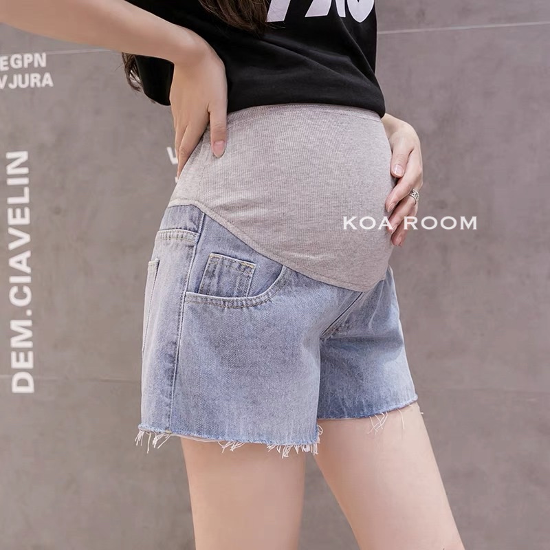 DP3311  Maternity Denim Short Pant ( Jean Pendek Bumil )