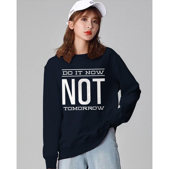 Kaos Lengan Panjang  NOT / Kaos Sweatshirt / Atasan Wanita / Atasan Wanita Lengan Panjang